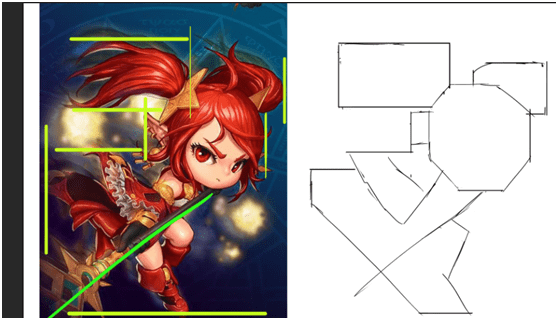 【火狐电竞官网】
新手摹仿线稿的好用技巧：形状归纳综合法 (图6)