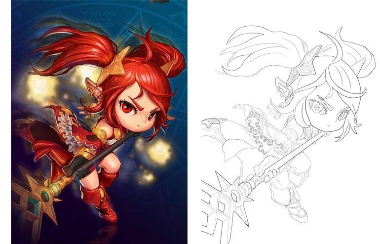 【火狐电竞官网】
新手摹仿线稿的好用技巧：形状归纳综合法 (图13)